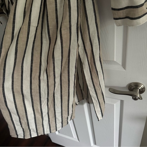 Size L CbyOne Linen Blend Belted Cover Up Kimono Cardigan - Picture 5 of 6